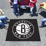 Brooklyn Nets Tailgater Rug - 5ft. x 6ft. - Circular Nets Secondary Logo, 19458