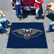 New Orleans Pelicans Tailgater Rug - 5ft. x 6ft. - Fleur-de-lis Pelican Secondary Logo, 19460