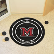 Miami (OH) Redhawks Hockey Puck Rug - 27in. Diameter, 19517