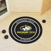 Michigan Tech Huskies Hockey Puck Rug - 27in. Diameter, 19523