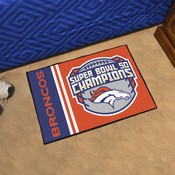 Denver Broncos Starter Mat Accent Rug - 19in. x 30in., 2016 Super Bowl L Champions, 19685