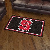 NC State Wolfpack 3ft. x 5ft. Plush Area Rug, NSC Logo, 19749
