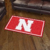 Nebraska Cornhuskers 3ft. x 5ft. Plush Area Rug, 19780