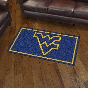 West Virginia Mountaineers 3ft. x 5ft. Plush Area Rug, 19794