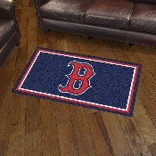 Boston Red Sox 3ft. x 5ft. Plush Area Rug - B Cap Logo - Blue, 19798