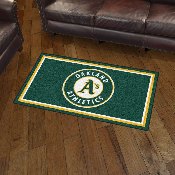 Oakland Athletics 3ft. x 5ft. Plush Area Rug - Circular Athletics Primary Logo, 19814