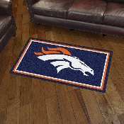 Denver Broncos 3ft. x 5ft. Plush Area Rug - Bronco Head Primary Logo, 19866