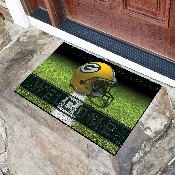 Green Bay Packers Rubber Door Mat - 18in. x 30in. - Oval G Primary Logo, 19944
