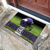 Minnesota Vikings Rubber Door Mat - 18in. x 30in. - Viking Head Primary Logo, 19950