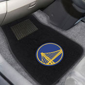 Golden State Warriors Embroidered Car Mat Set - 2 Pieces, 20321