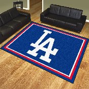 Los Angeles Dodgers 8ft. x 10 ft. Plush Area Rug - LA Cap Logo, 20328
