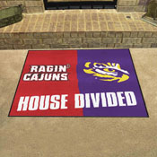 House Divided - UL-Lafayette / LSU House Divided House Divided Rug - 34 in. x 42.5 in., 20397