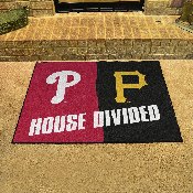 MLB House Divided - Pirates / Phillies House Divided Rug - 34 in. x 42.5 in., 20400