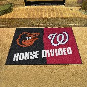 MLB House Divided - Orioles / Nationals House Divided Rug - 34 in. x 42.5 in., 20403