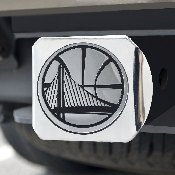 Golden State Warriors Chrome Metal Hitch Cover with Chrome Metal 3D Emblem, 20407