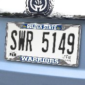Golden State Warriors Chrome Metal License Plate Frame, 6.25in x 12.25in, 20409