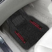 Arizona Cardinals 2 Piece Deluxe Car Mat Set - Cardinal Head Primary Logo, 20509