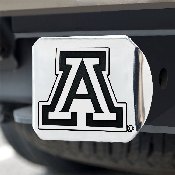 Arizona Wildcats Chrome Metal Hitch Cover with Chrome Metal 3D Emblem, 20558