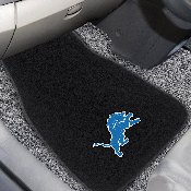 Detroit Lions Embroidered Car Mat Set - 2 Pieces - Lion Primary Logo, 20600