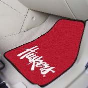 Nebraska Cornhuskers Front Carpet Car Mat Set - 2 Pieces, 