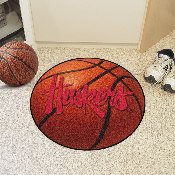 Nebraska Cornhuskers Basketball Rug - 27in. Diameter, 