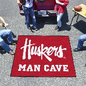 Nebraska Cornhuskers Man Cave Tailgater Rug - 5ft. x 6ft., 