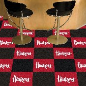 Nebraska Cornhuskers Team Carpet Tiles - 45 Sq Ft., 