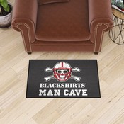 Nebraska Cornhuskers Man Cave Starter Mat Accent Rug - 19in. x 30in., Blackshirts, 20707