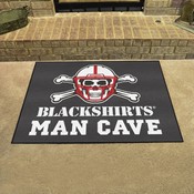 Nebraska Cornhuskers Man Cave All-Star Rug - 34 in. x 42.5 in., Blackshirts, 20708