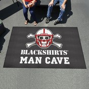 Nebraska Cornhuskers Man Cave Ulti-Mat Rug - 5ft. x 8ft., Blackshirts, 20710