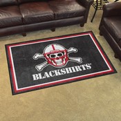 Nebraska Cornhuskers 4ft. x 6ft. Plush Area Rug, Blackshirts, 20711