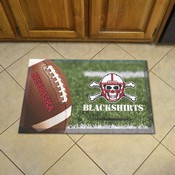 Nebraska Cornhuskers Rubber Scraper Door Mat, Blackshirts, 20720