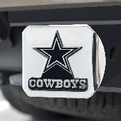 Dallas Cowboys Chrome Metal Hitch Cover with Chrome Metal 3D Emblem, 20872