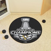 Pittsburgh Penguins Hockey Puck Rug - 27in. Diameter, 2016 NHL Stanley Cup Champions, 20882