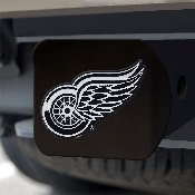 Detroit Red Wings Black Metal Hitch Cover with Metal Chrome 3D Emblem, 20994
