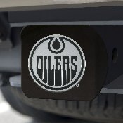 Edmonton Oilers Black Metal Hitch Cover with Metal Chrome 3D Emblem, 20999