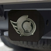 Ottawa Senators Black Metal Hitch Cover with Metal Chrome 3D Emblem, 21001