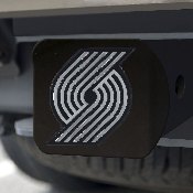 Portland Trail Blazers Black Metal Hitch Cover with Metal Chrome 3D Emblem, 21018