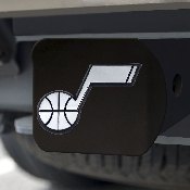 Utah Jazz Black Metal Hitch Cover with Metal Chrome 3D Emblem, 21020