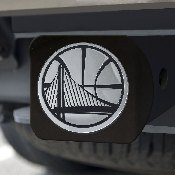 Golden State Warriors Black Metal Hitch Cover with Metal Chrome 3D Emblem, 21023