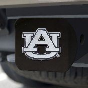 Auburn Tigers Black Metal Hitch Cover with Metal Chrome 3D Emblem, 21026