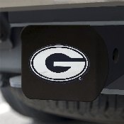 Georgia Bulldogs Black Metal Hitch Cover with Metal Chrome 3D Emblem, 21030