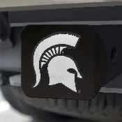 Michigan State Spartans Black Metal Hitch Cover with Metal Chrome 3D Emblem, 21039