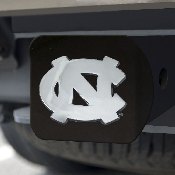 North Carolina Tar Heels Black Metal Hitch Cover with Metal Chrome 3D Emblem, 21042