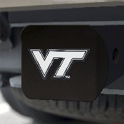 Virginia Tech Hokies Black Metal Hitch Cover with Metal Chrome 3D Emblem, 21053