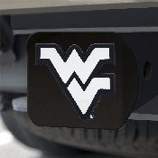 West Virginia Mountaineers Black Metal Hitch Cover with Metal Chrome 3D Emblem, 21054