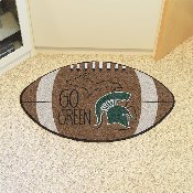 Michigan State Southern Style Football Rug 20.5"x32.5", 21151