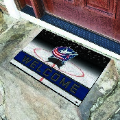 NHL - Columbus Blue Jackets 18"x30" Crumb Rubber Door Mat, 21269