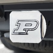 Purdue Boilermakers Chrome Metal Hitch Cover with Chrome Metal 3D Emblem, 21325