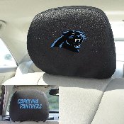 Carolina Panthers Embroidered Head Rest Cover Set - 2 Pieces, 21365
